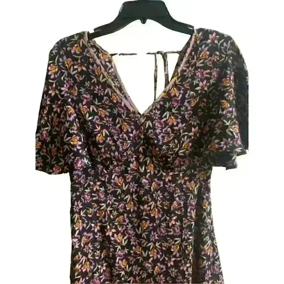 Anthropologie band of Gypsies Floral Flutter Sleeve A-Line Mini Dress, S - Picture 4 of 8